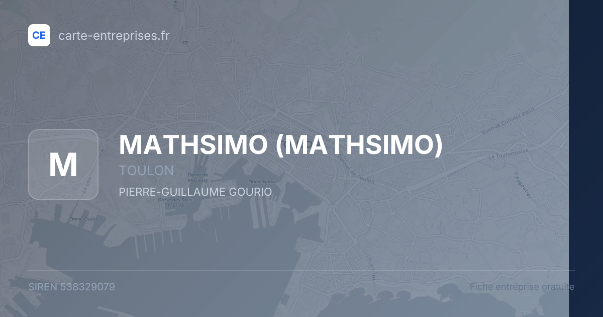 MATHSIMO — 538329079 — fiche entreprise
