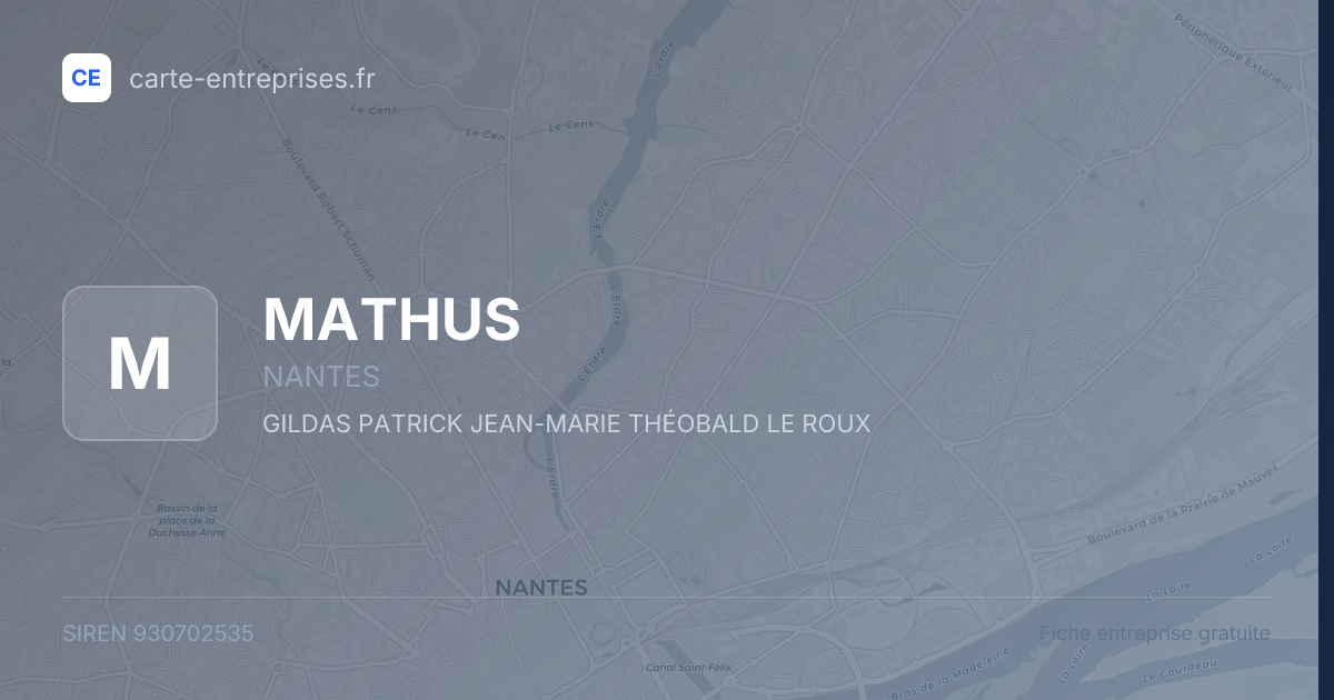 MATHUS — 930702535 — fiche entreprise