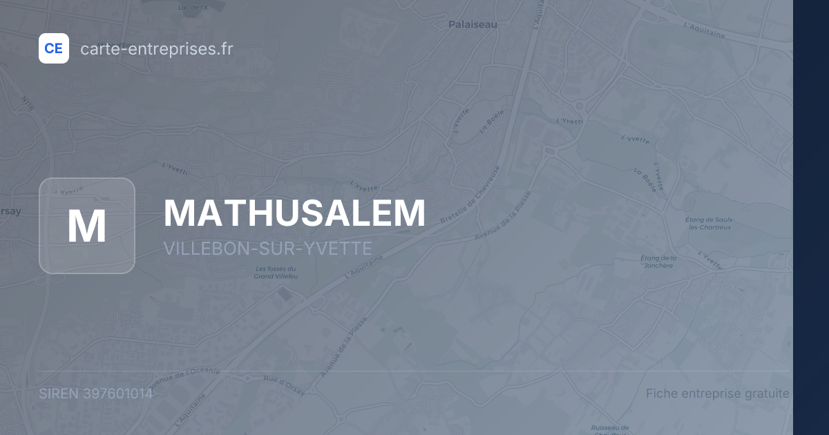 MATHUSALEM — 397601014 — fiche entreprise