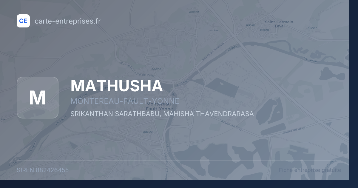 MATHUSHA — 882426455 — fiche entreprise