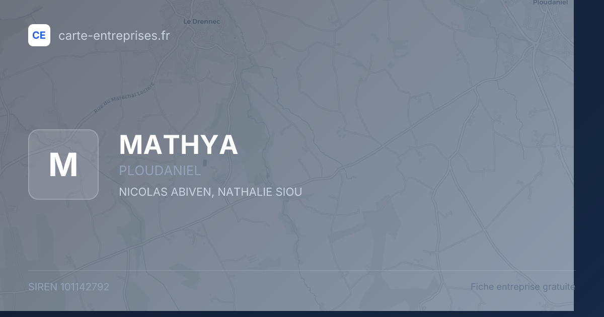 MATHYA — 101142792 — fiche entreprise
