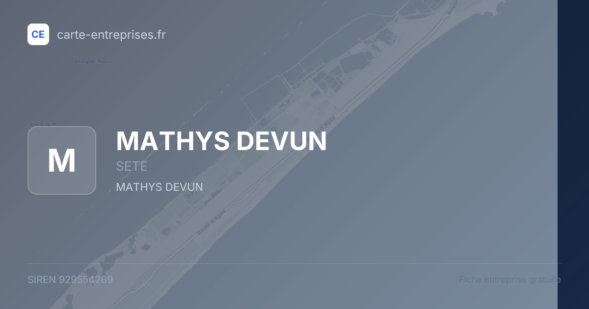 MATHYS DEVUN — 929554269 — fiche entreprise
