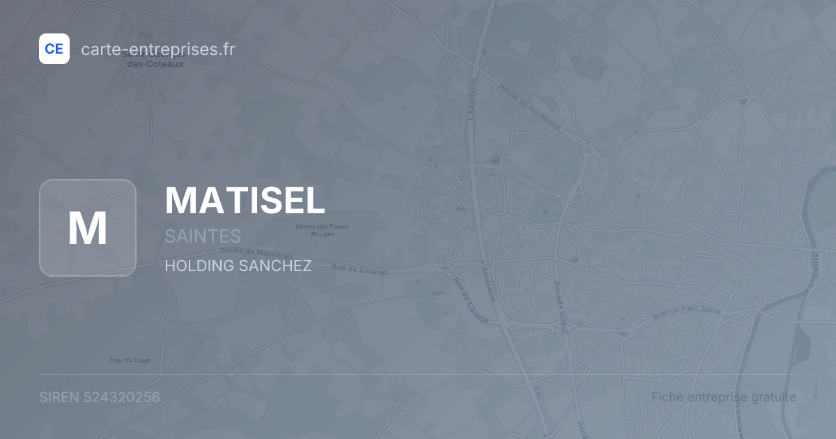 MATISEL — 524320256 — fiche entreprise