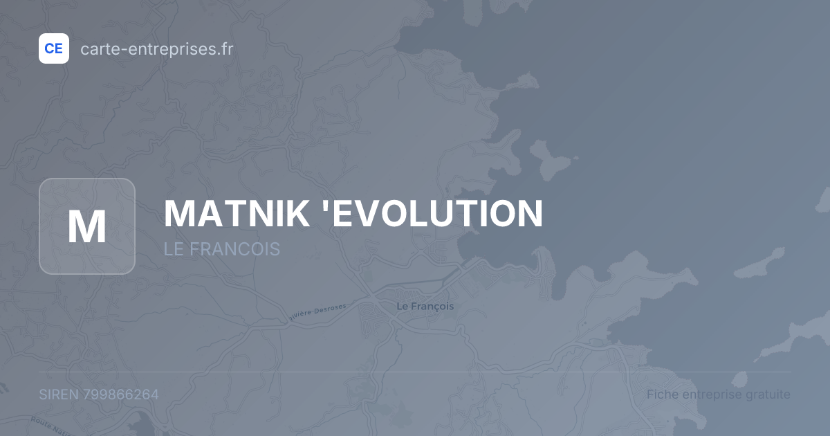 MATNIK 'EVOLUTION — 799866264 — fiche entreprise