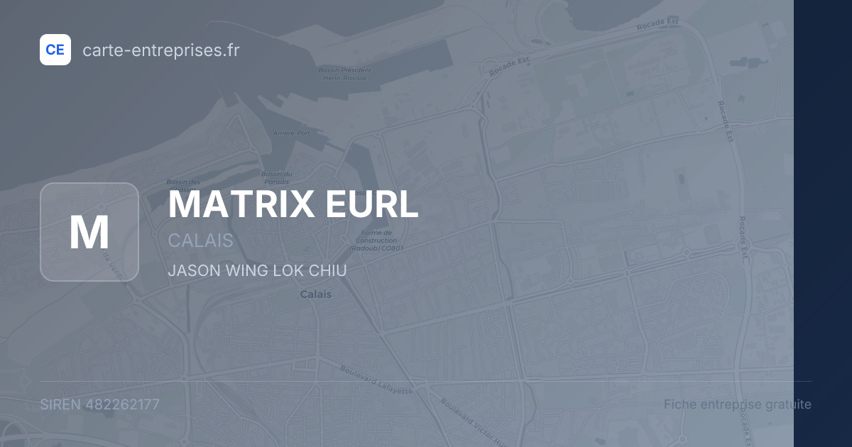 MATRIX EURL — 482262177 — fiche entreprise