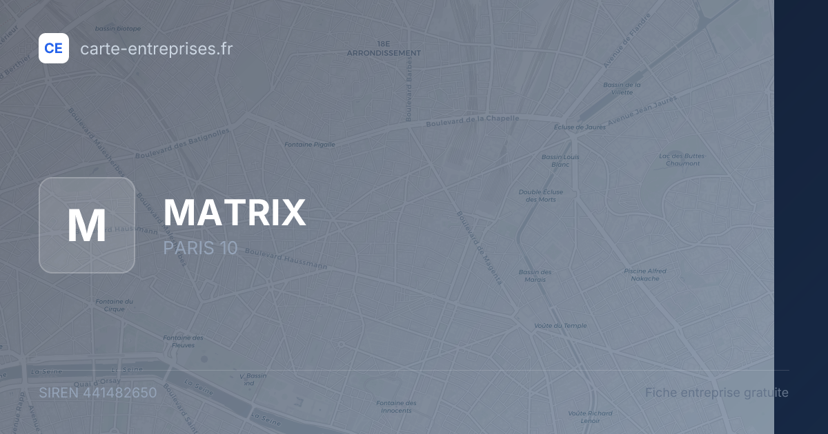 MATRIX — 441482650 — fiche entreprise