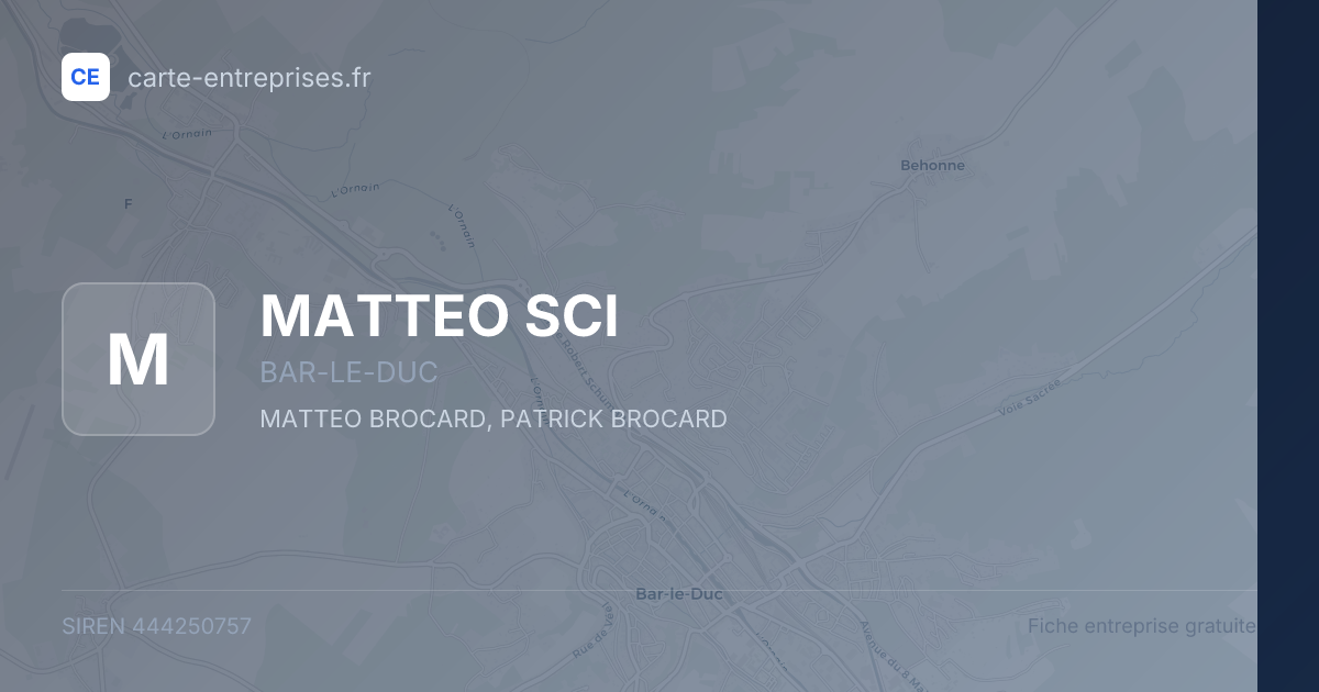 MATTEO SCI — 444250757 — fiche entreprise