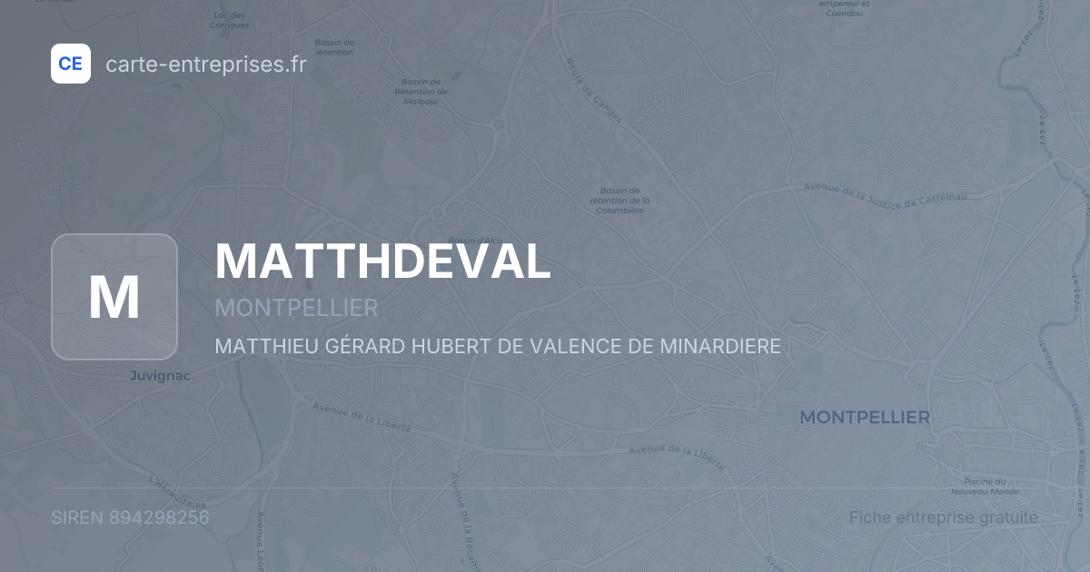 MATTHDEVAL — 894298256 — fiche entreprise