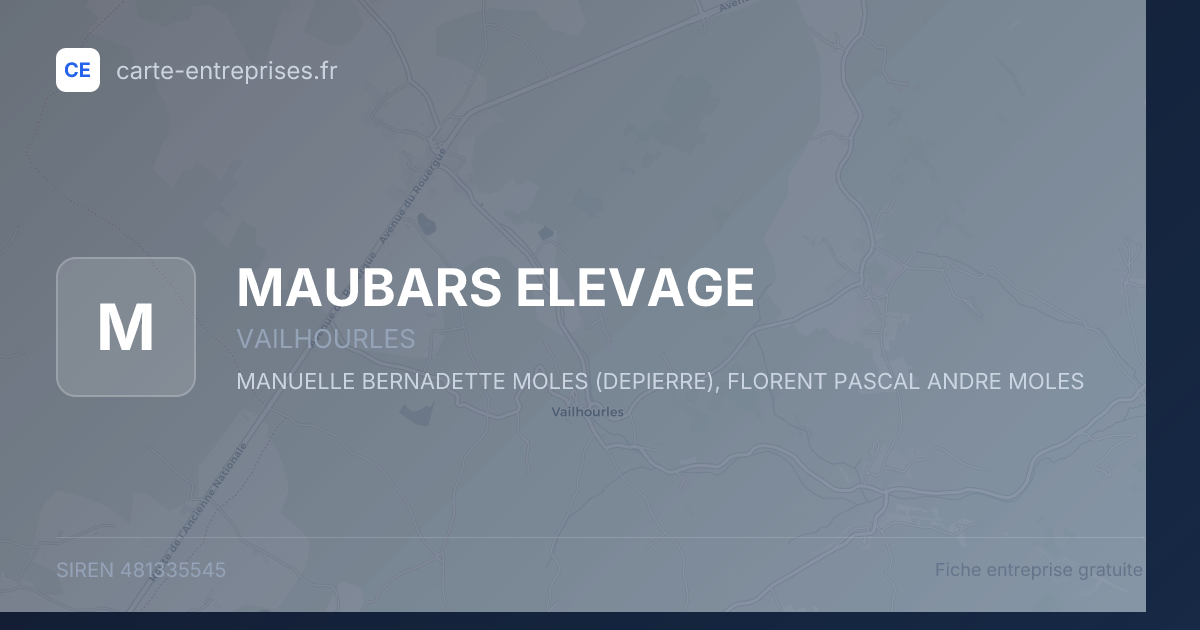 MAUBARS ELEVAGE — 481335545 — fiche entreprise