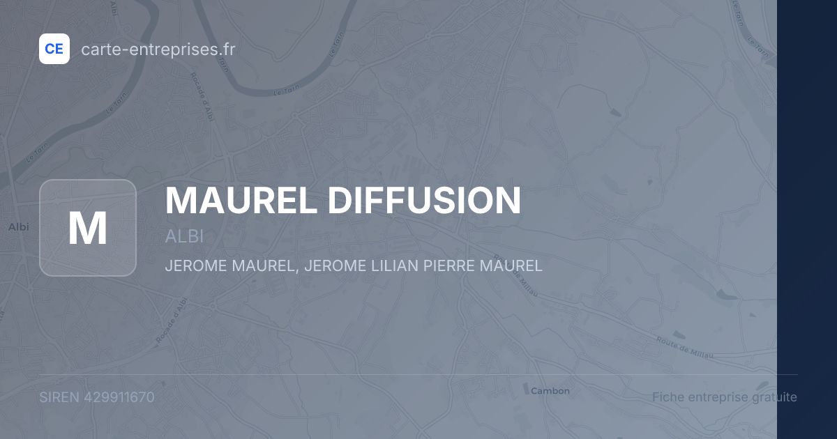 MAUREL DIFFUSION — 429911670 — fiche entreprise
