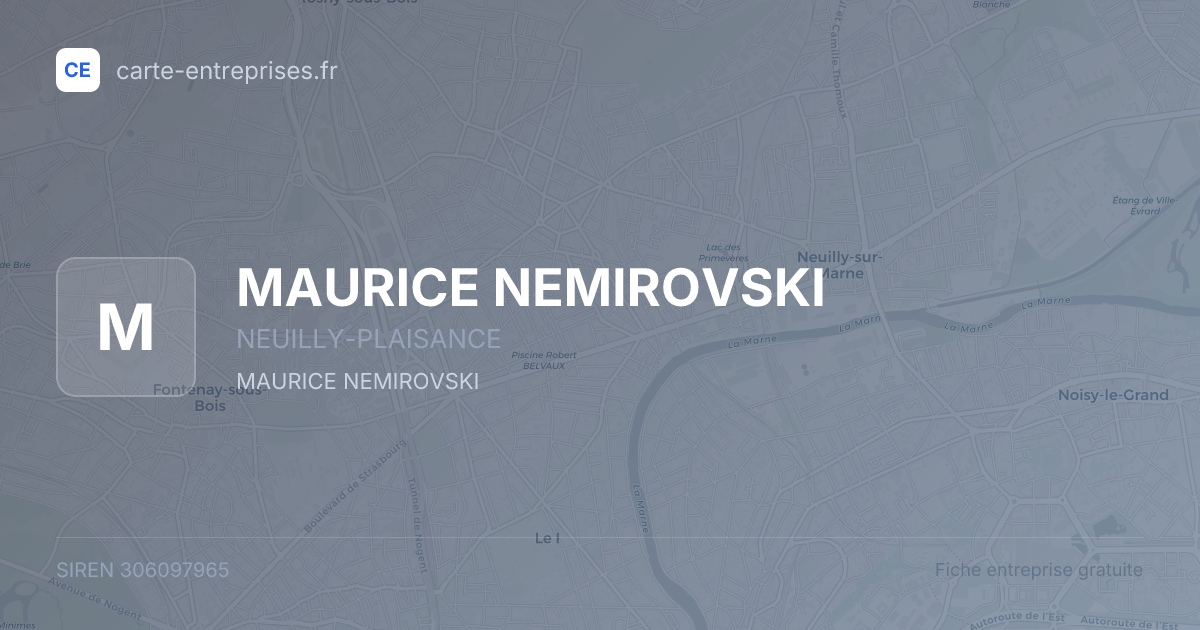 MAURICE NEMIROVSKI — 306097965 — fiche entreprise