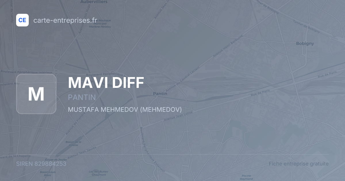 MAVI DIFF — 829884253 — fiche entreprise