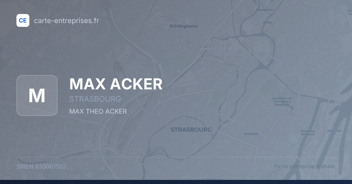 MAX ACKER — 833861552 — fiche entreprise