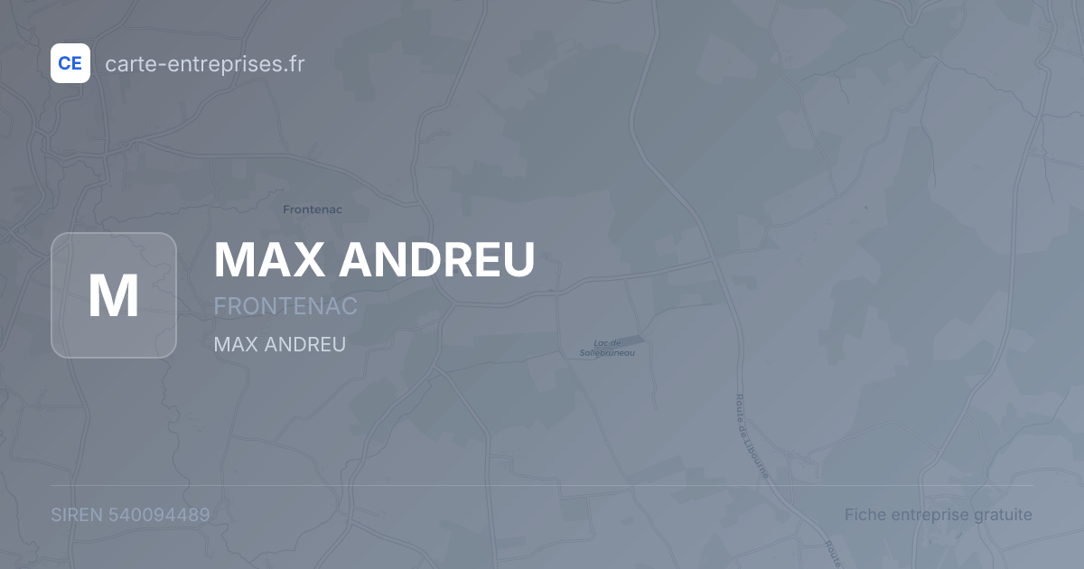 MAX ANDREU — 540094489 — fiche entreprise