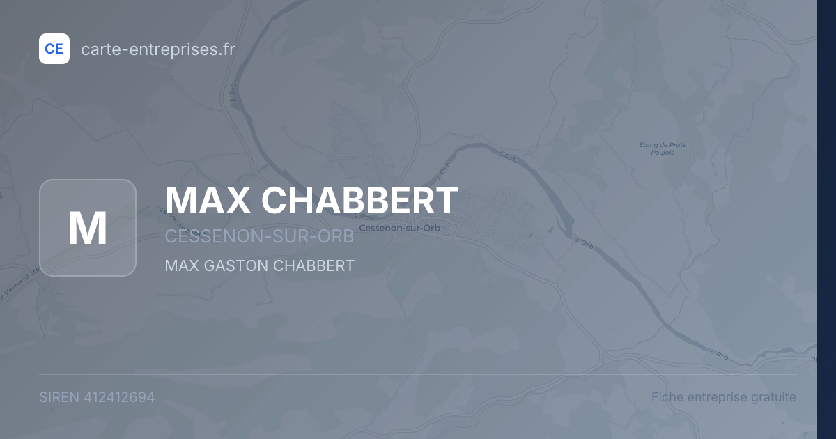 MAX CHABBERT — 412412694 — fiche entreprise