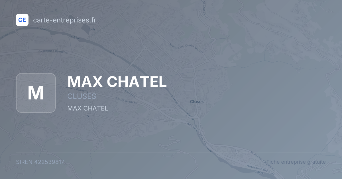 MAX CHATEL — 422539817 — fiche entreprise