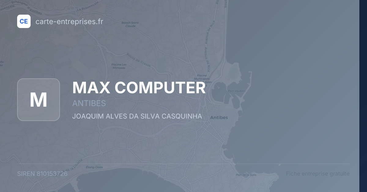 MAX COMPUTER — 810153726 — fiche entreprise