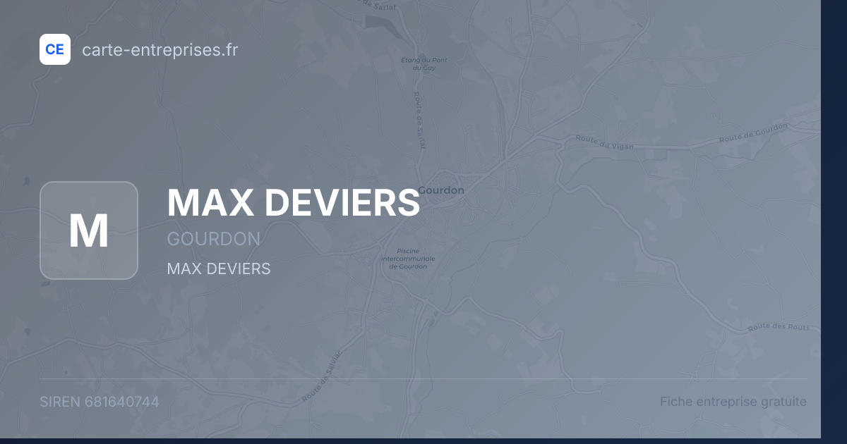 MAX DEVIERS — 681640744 — fiche entreprise