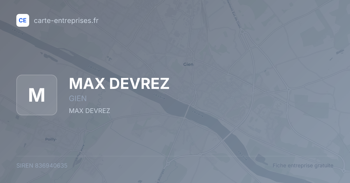 MAX DEVREZ — 836940635 — fiche entreprise