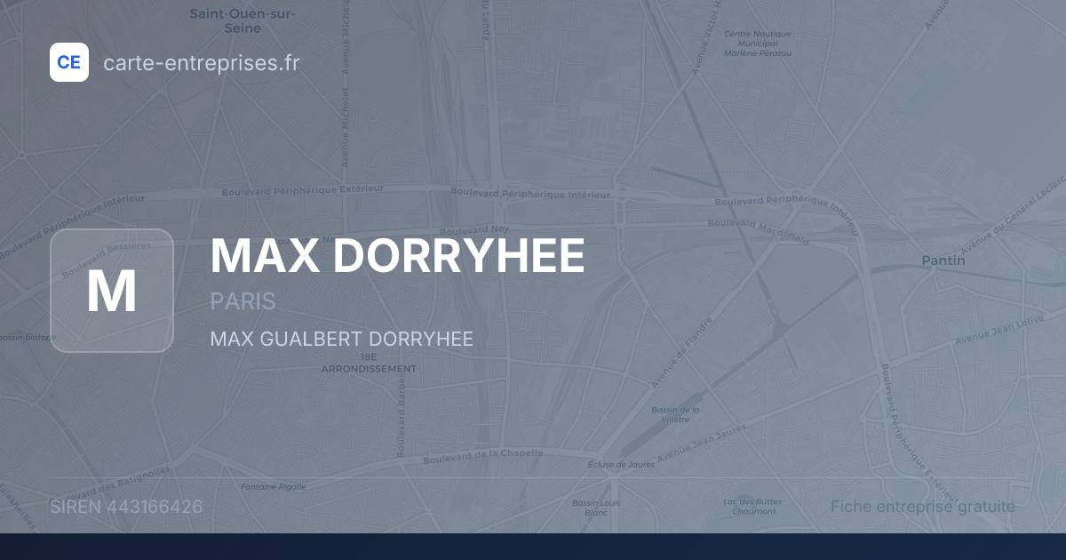 MAX DORRYHEE — 443166426 — fiche entreprise