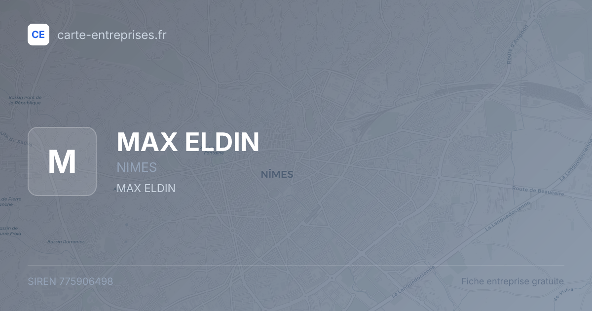 MAX ELDIN — 775906498 — fiche entreprise
