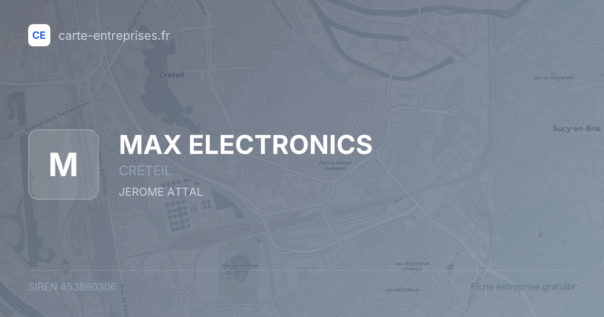 MAX ELECTRONICS — 453860306 — fiche entreprise