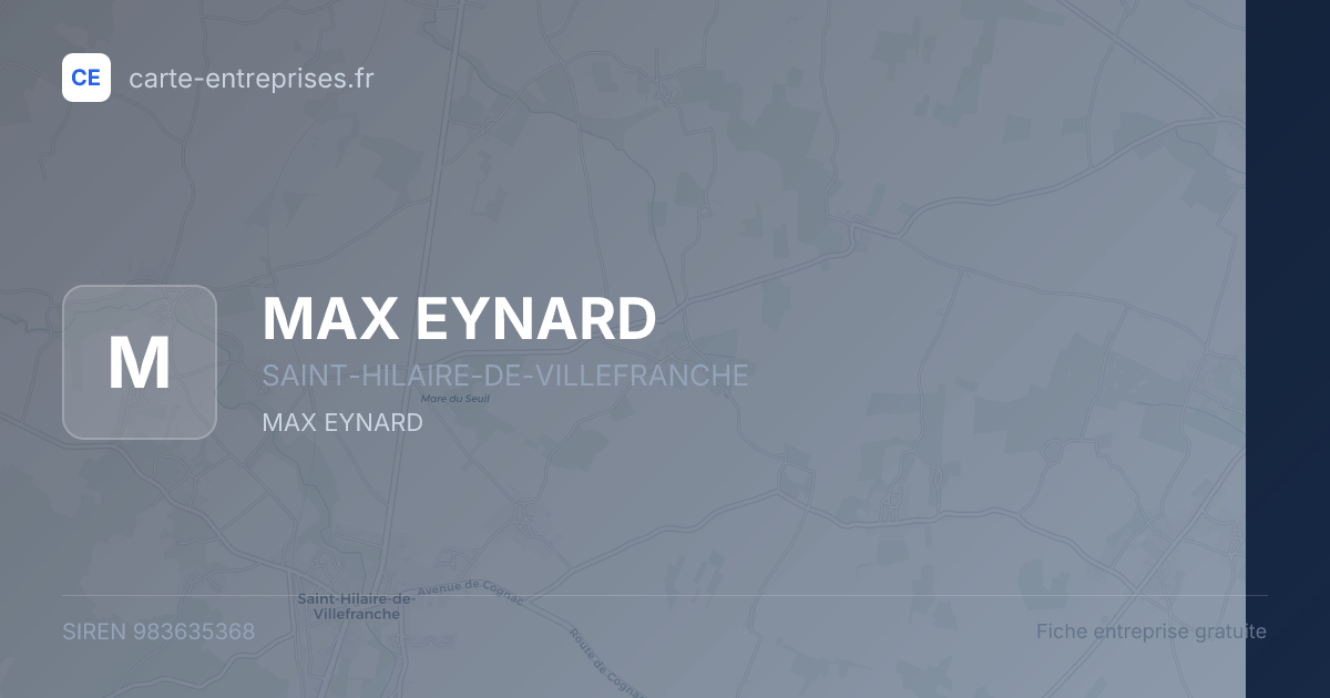 MAX EYNARD — 983635368 — fiche entreprise