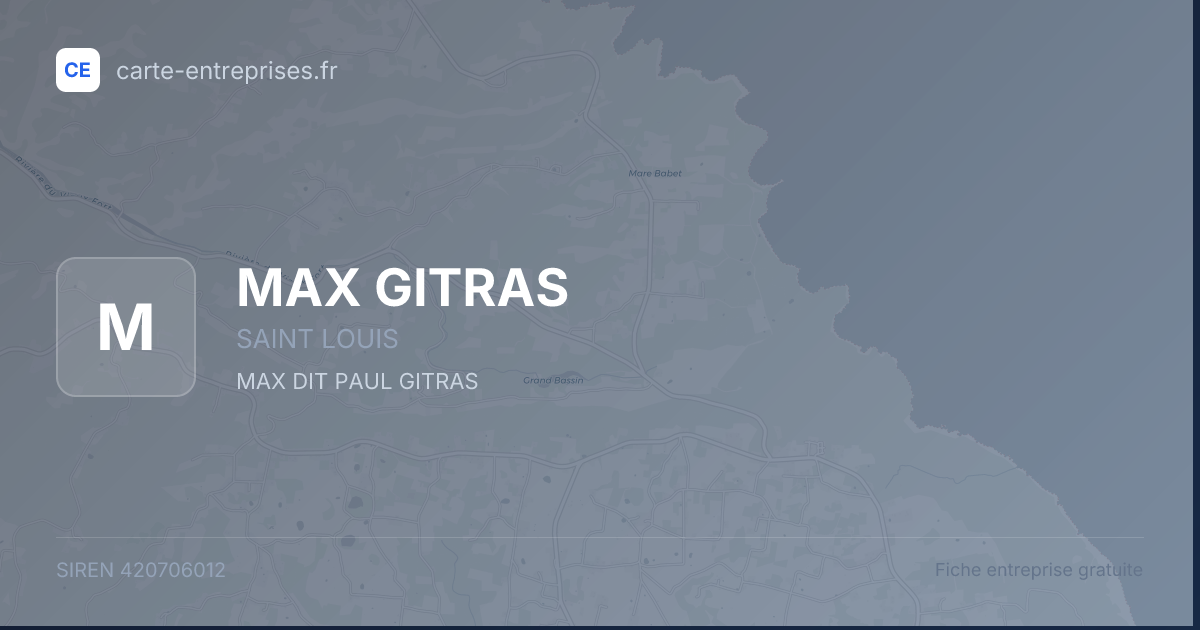 MAX GITRAS — 420706012 — fiche entreprise