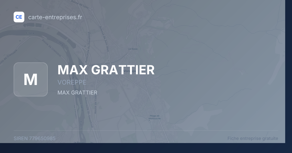 MAX GRATTIER — 779650985 — fiche entreprise