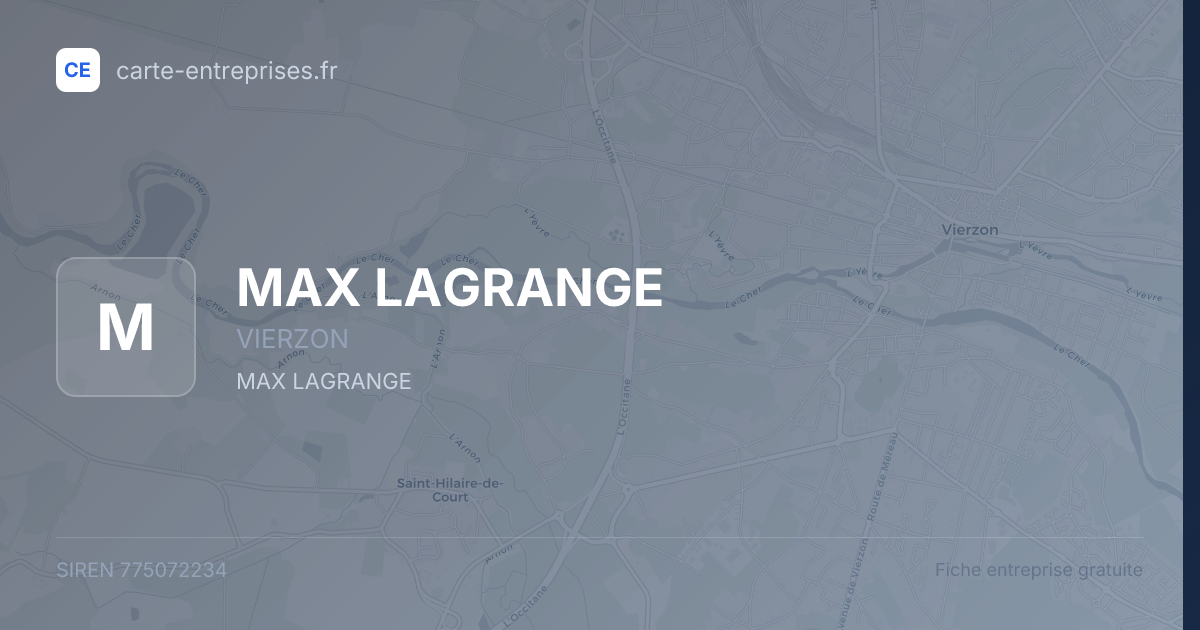 MAX LAGRANGE — 775072234 — fiche entreprise