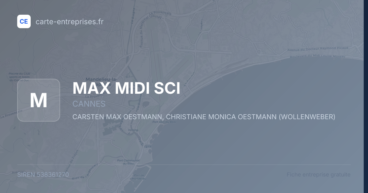 MAX MIDI SCI — 538361270 — fiche entreprise