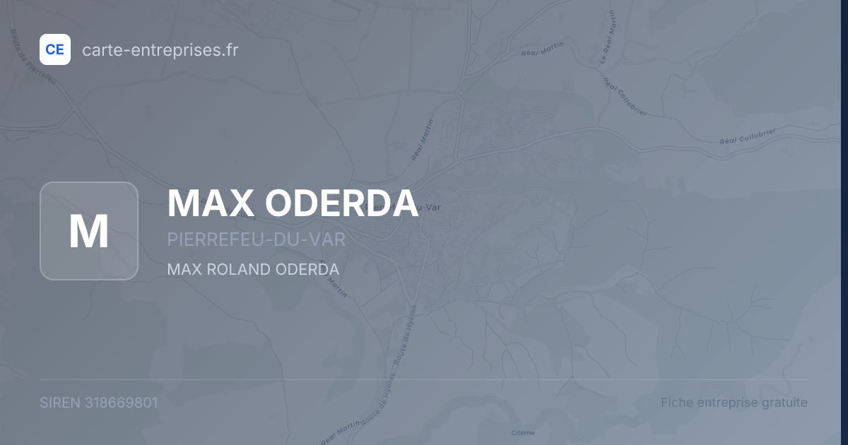 MAX ODERDA — 318669801 — fiche entreprise