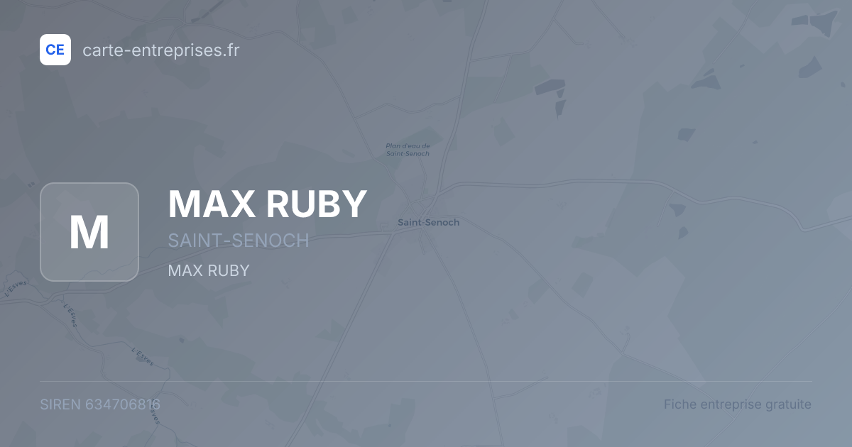 MAX RUBY — 634706816 — fiche entreprise