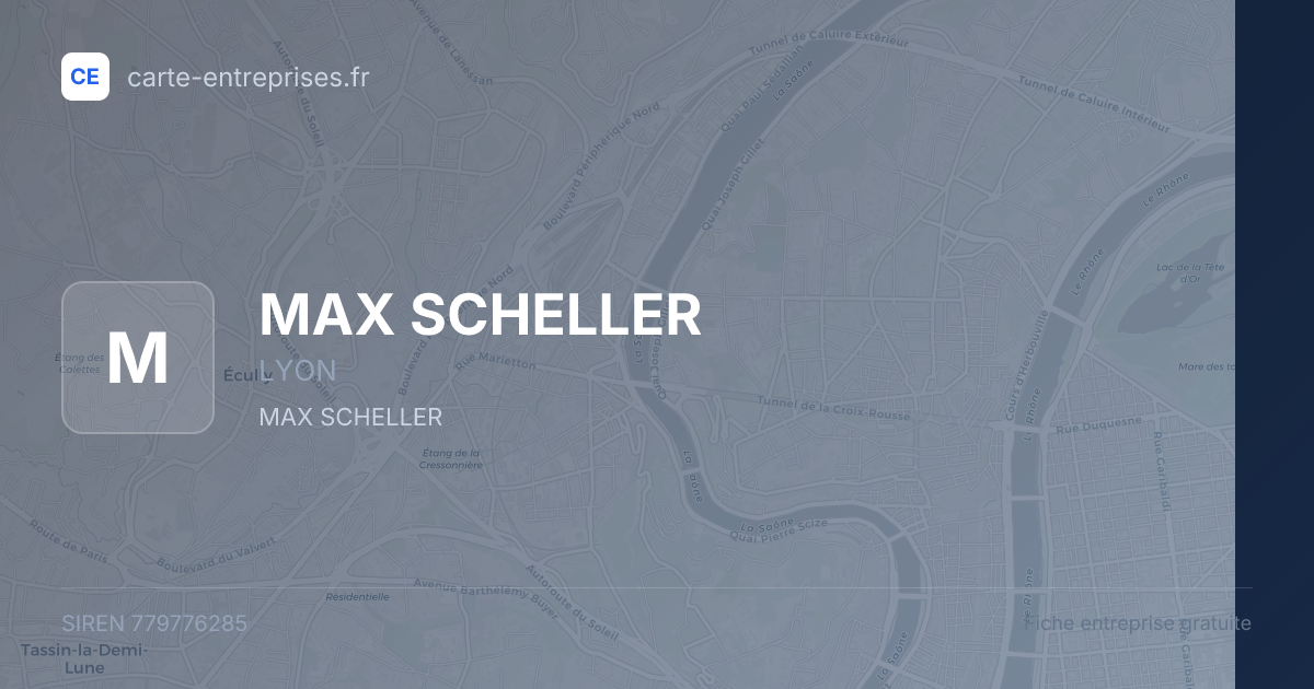 MAX SCHELLER — 779776285 — fiche entreprise