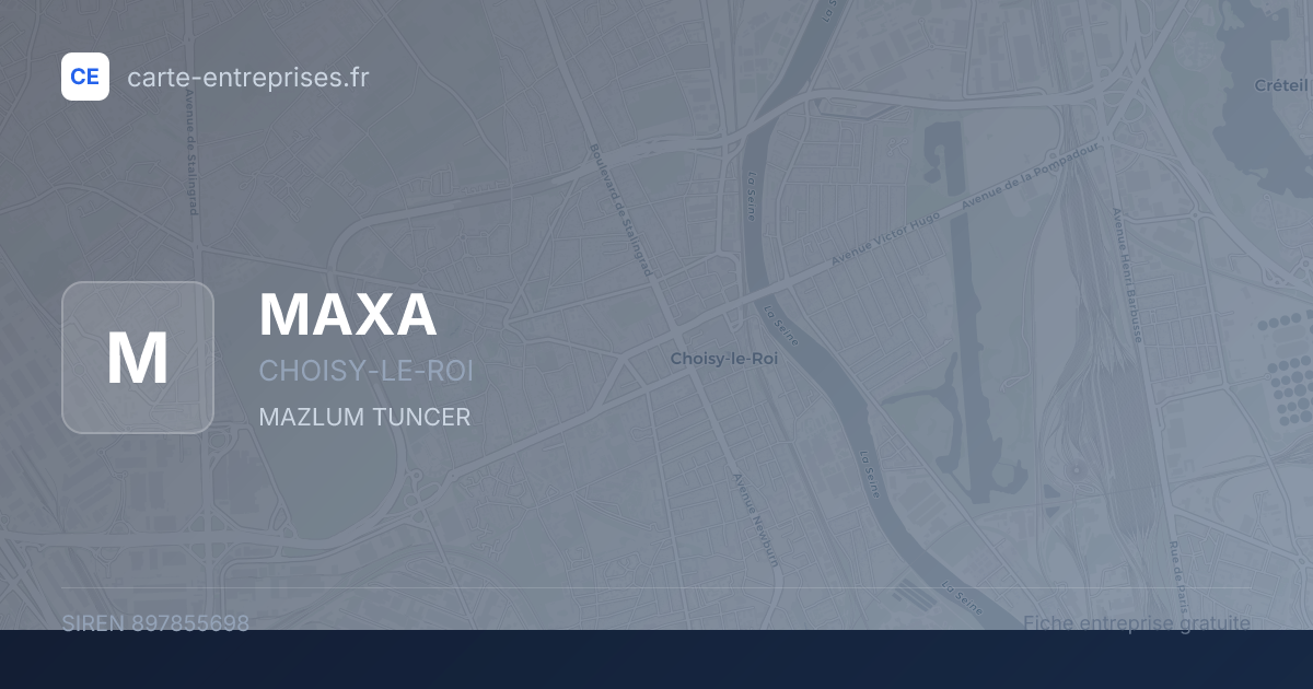 MAXA — 897855698 — fiche entreprise