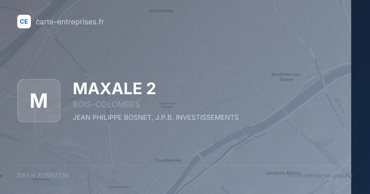 MAXALE 2 — 751992736 — fiche entreprise