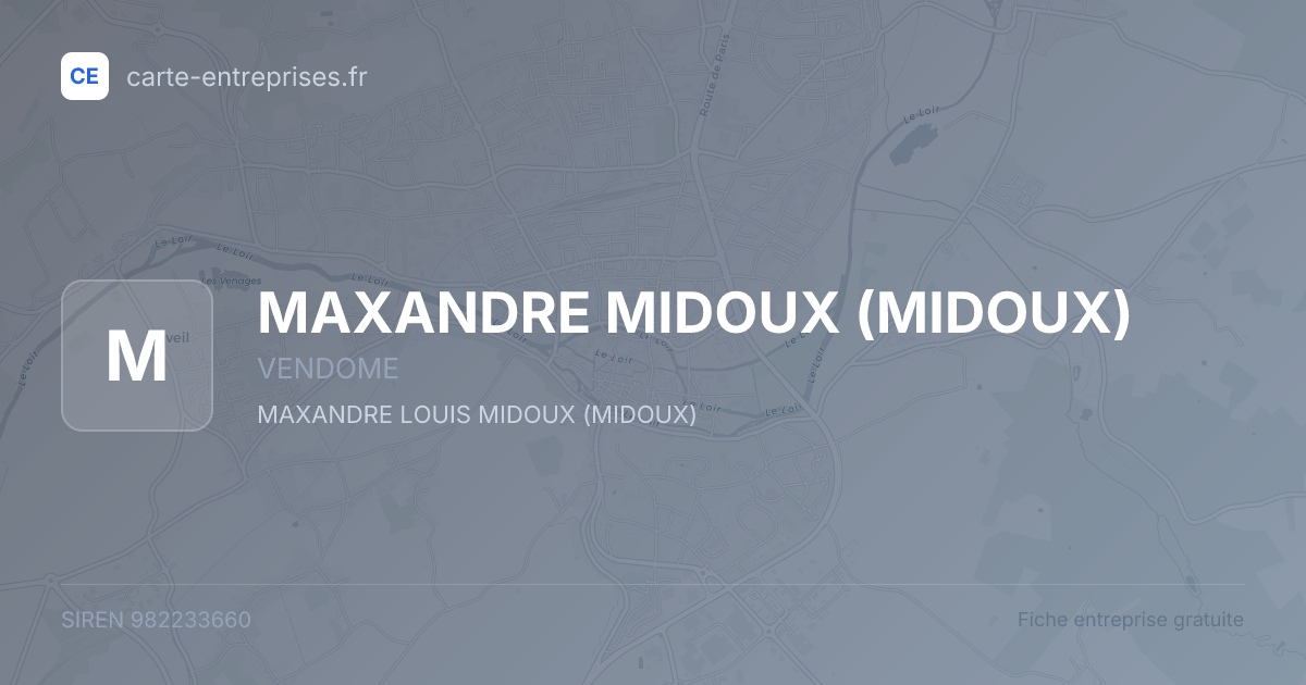 MAXANDRE MIDOUX (MIDOUX) — 982233660 — fiche entreprise