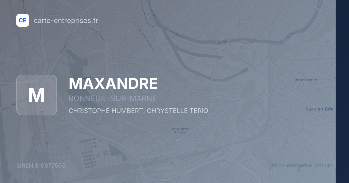 MAXANDRE — 810877563 — fiche entreprise