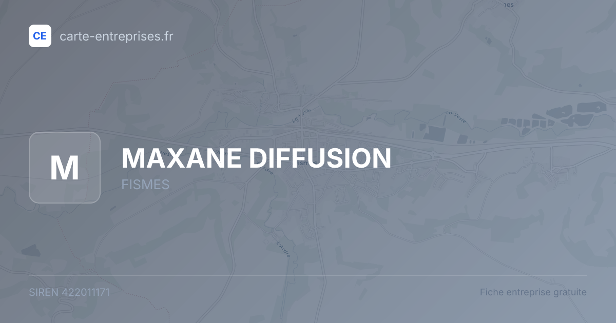MAXANE DIFFUSION — 422011171 — fiche entreprise