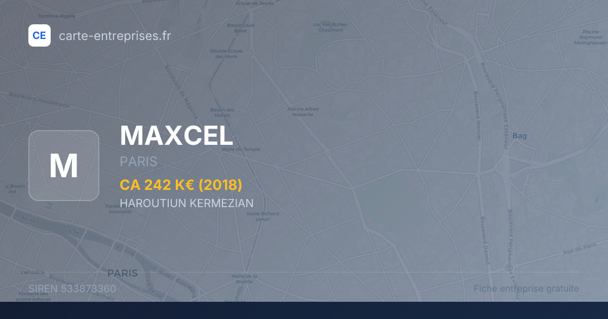 MAXCEL — 533873360 — fiche entreprise