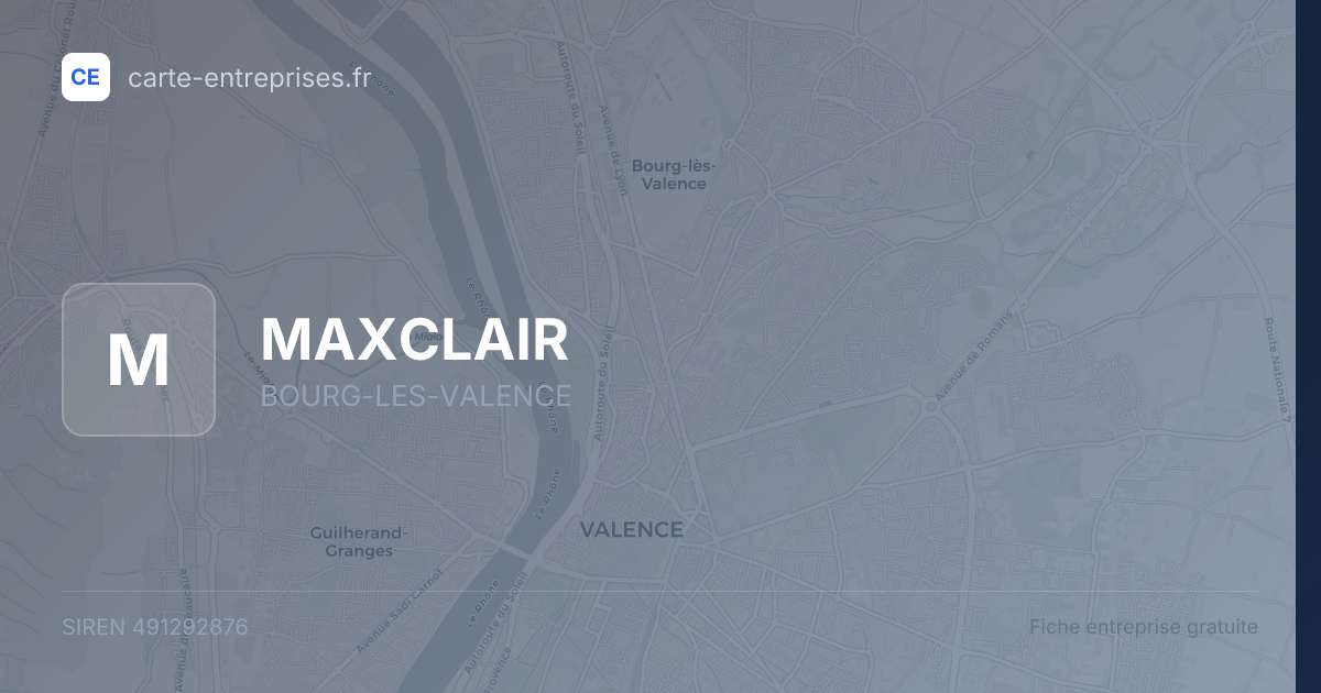 MAXCLAIR — 491292876 — fiche entreprise