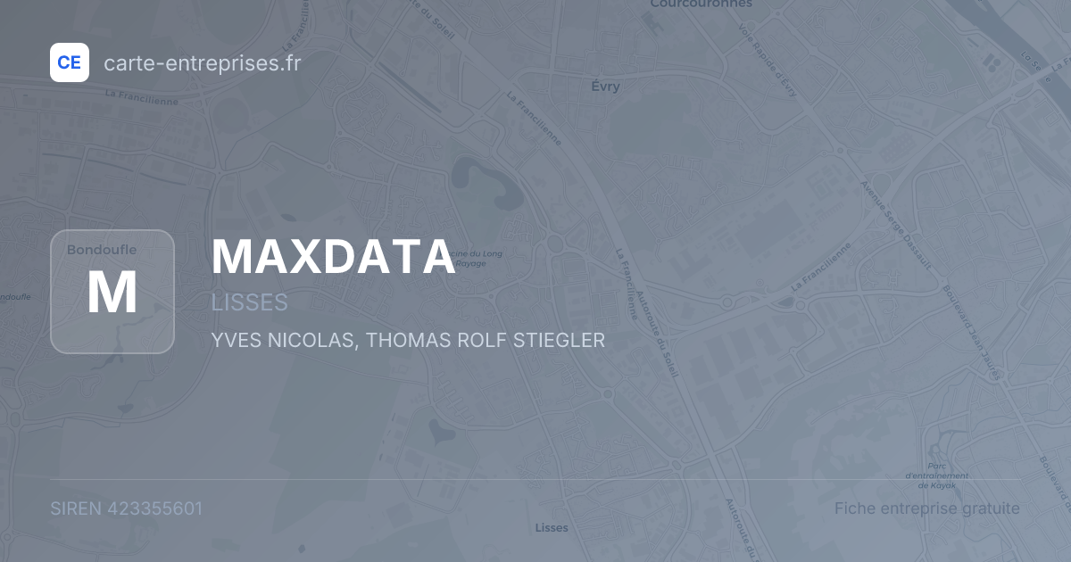 MAXDATA — 423355601 — fiche entreprise