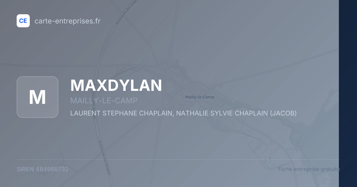 MAXDYLAN — 484986732 — fiche entreprise