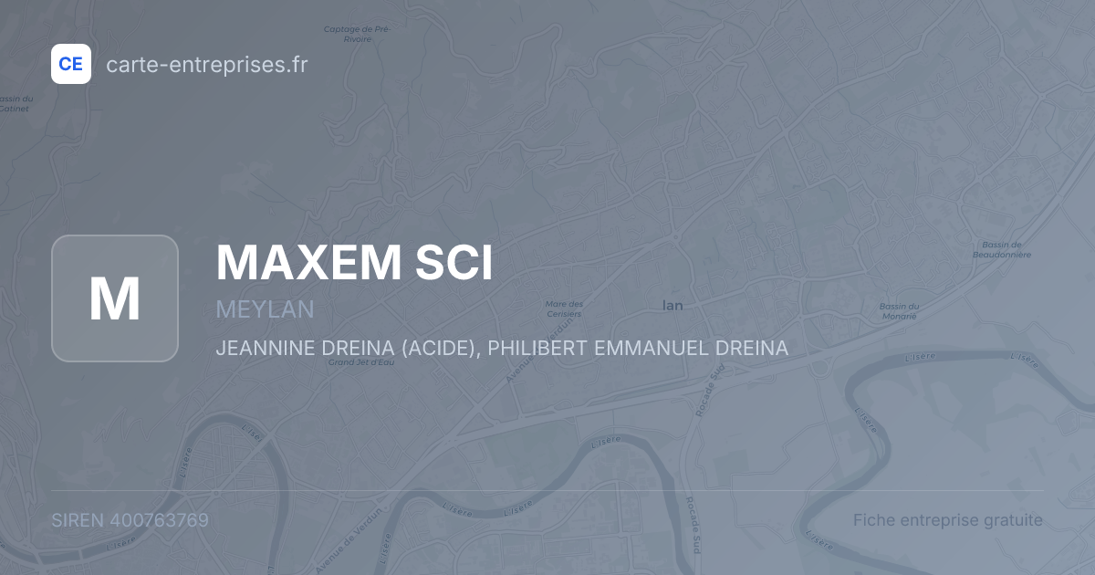 MAXEM SCI — 400763769 — fiche entreprise