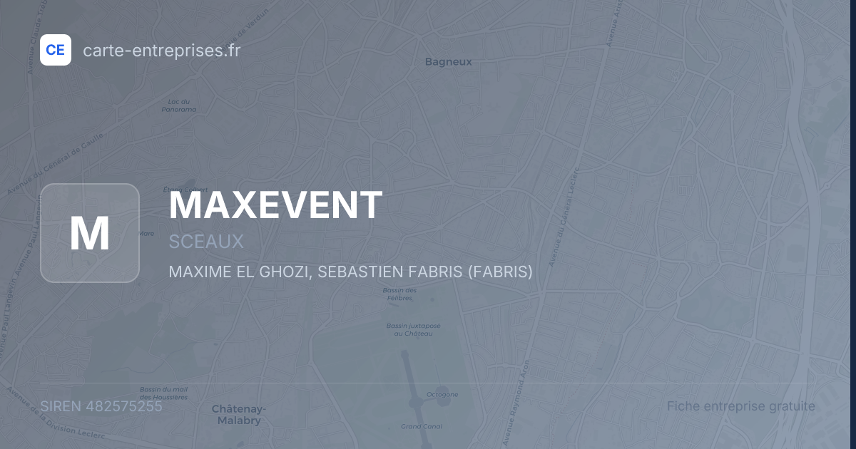 MAXEVENT — 482575255 — fiche entreprise