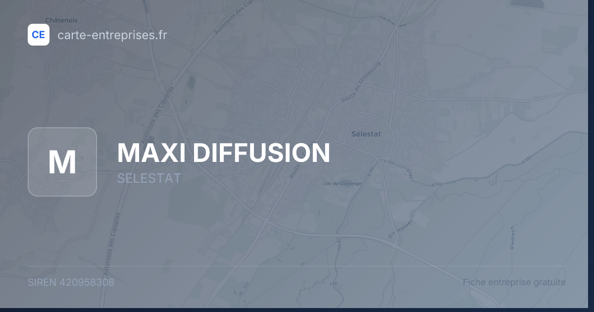 MAXI DIFFUSION — 420958308 — fiche entreprise