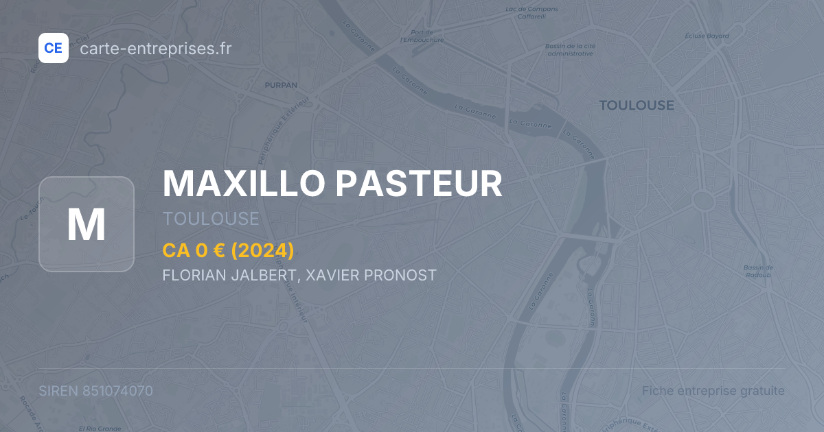 MAXILLO PASTEUR — 851074070 — fiche entreprise