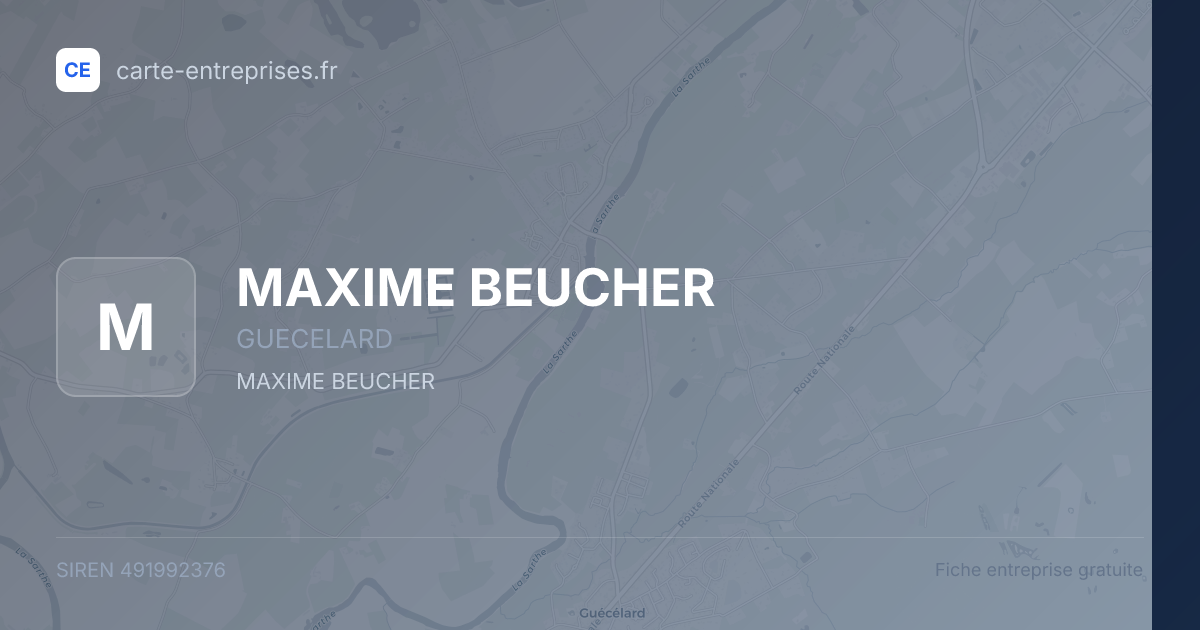 MAXIME BEUCHER — 491992376 — fiche entreprise
