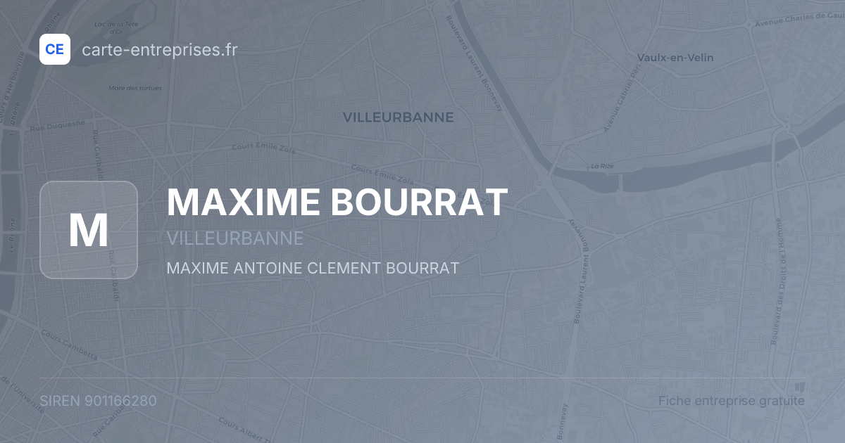 MAXIME BOURRAT — 901166280 — fiche entreprise