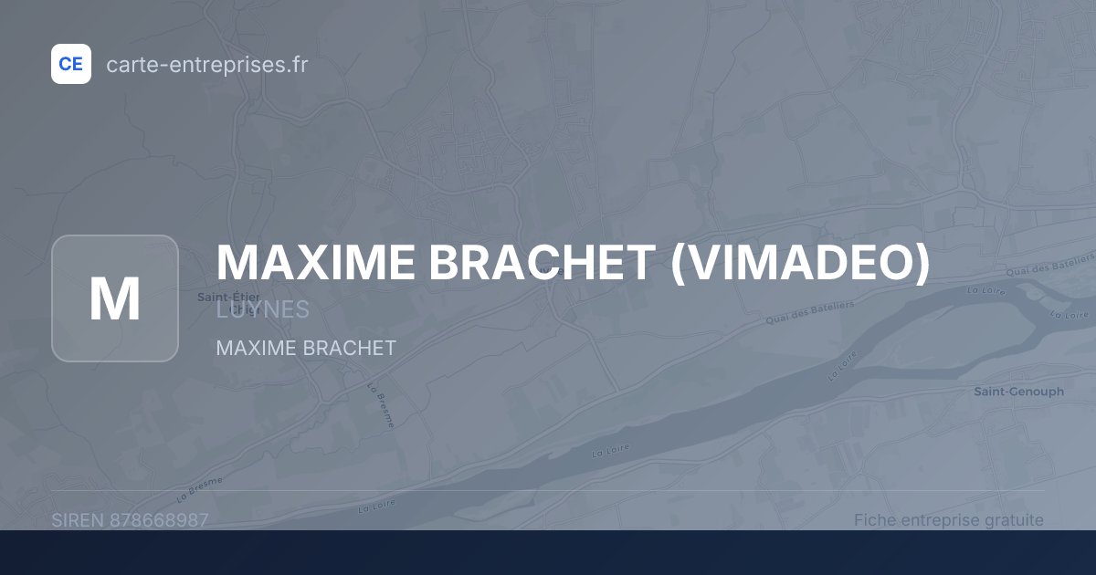 MAXIME BRACHET (VIMADEO) — 878668987 — fiche entreprise